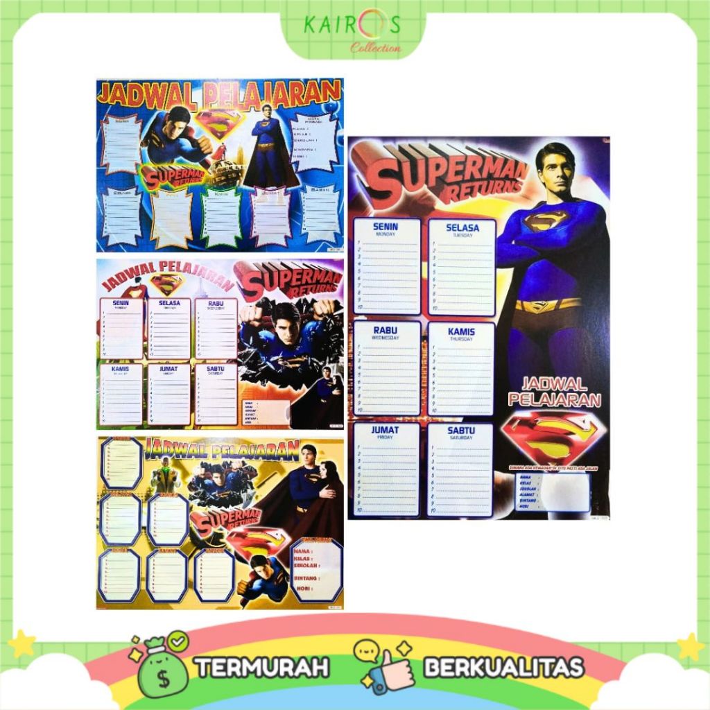 

Poster JADWAL PELAJARAN wipe clean - Poster sekolah jadwal pelajaran