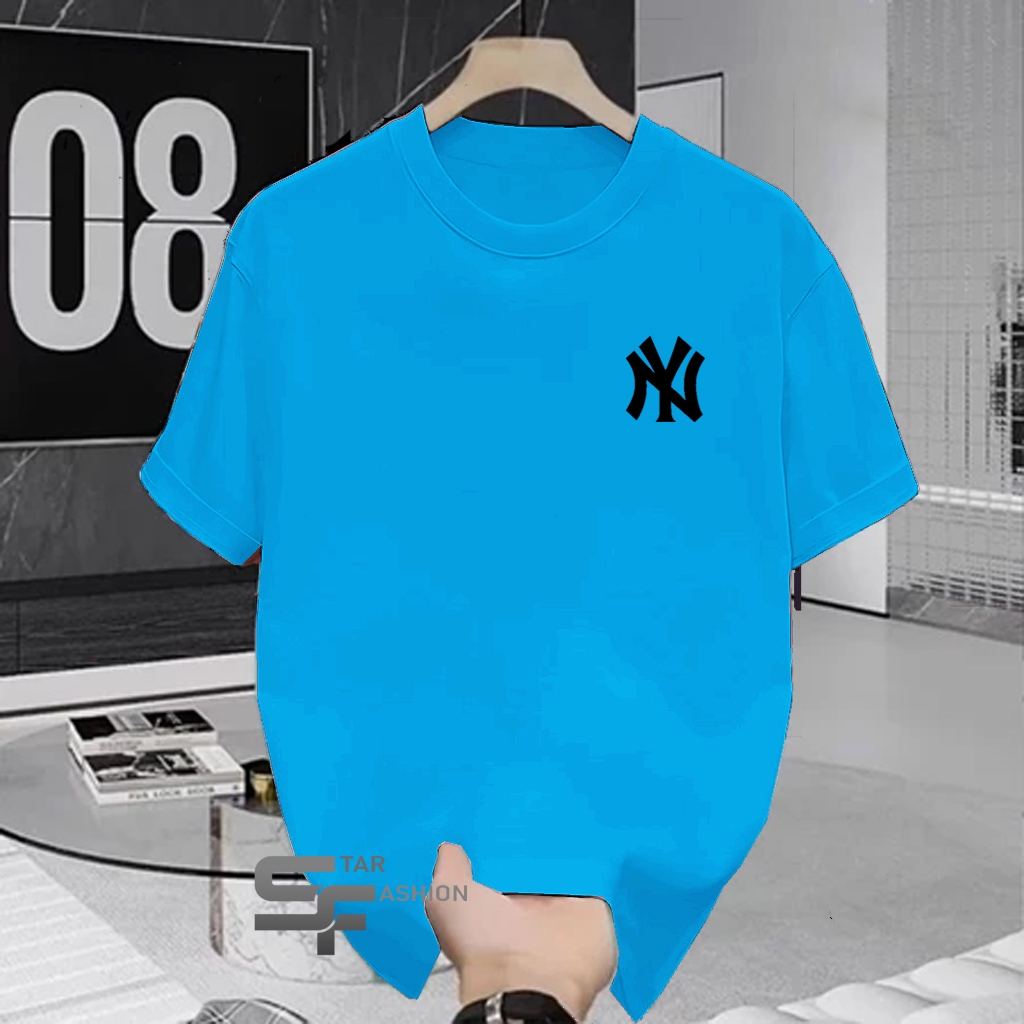 Kaos Pendek NY Motif Hitam Kaos Atasan Pria Wanita S M L XL XXL Premium Unisex