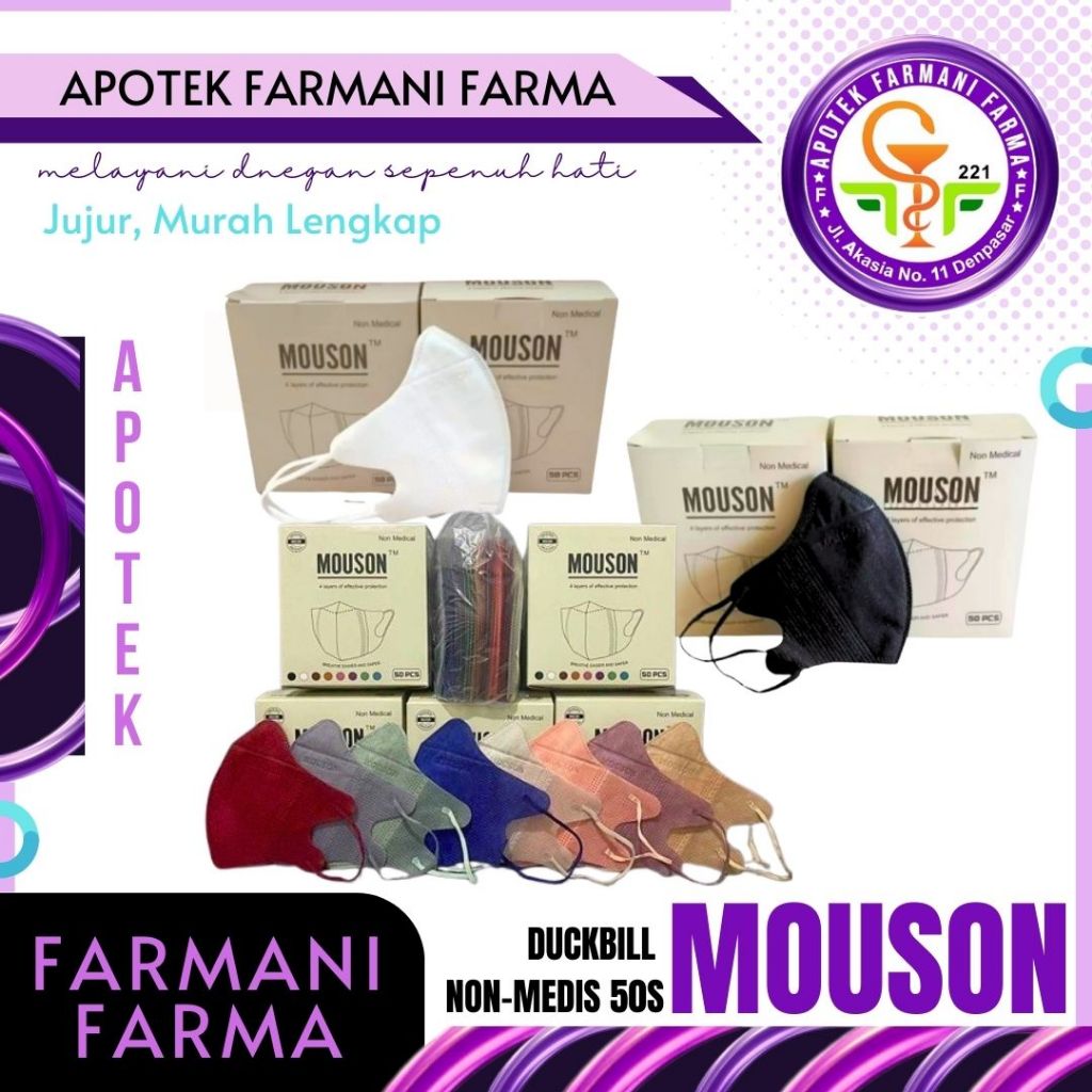 DUCKBILL MOUSON 50S / MASKER DUCKBILL MEDIS / MASKER NON MEDIS