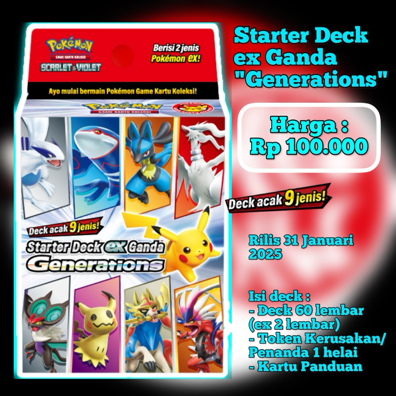 Starter Deck ex Ganda "Generations" Pokemon TCG Indonesia Kartu Koleksi