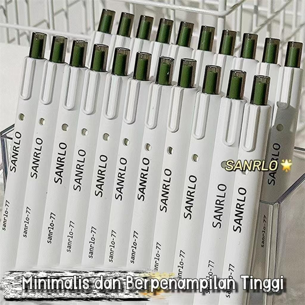 

(BISA COD) 6PCS-20PCS Pulpen Gel Tekan Mekanis Teh Putih Melati Penampilan Tinggi Dengan Tinta Berkualitas Pena Gel Hitam 0.5mm Pena Tombol Tekan Mekanis Isi Ulang ST Cepat Kering