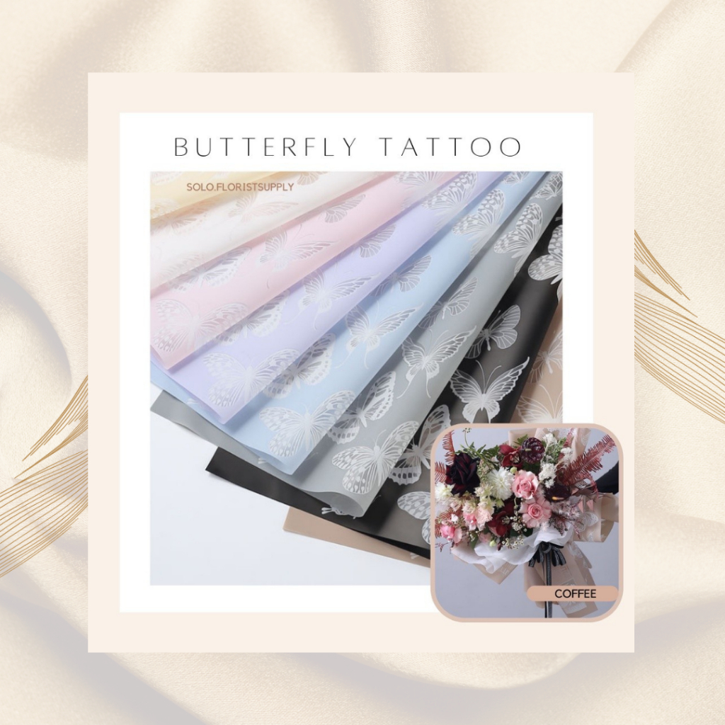 

BUTTERFLY TATTO WRAPPING CELLOPHANE kertas kado lucu