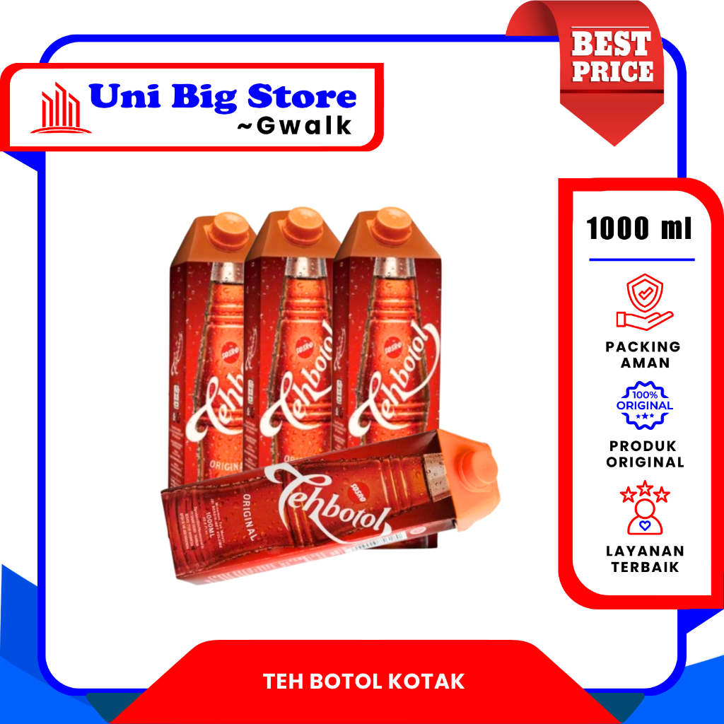 

SOSRO TEH BOTOL KOTAK ORIGINAL MELATI JASMINE - 1000 ml