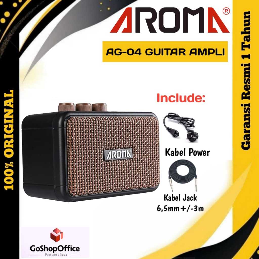 Ampli Gitar Elektrik mini Bluetooth AROMA AG 04 AG-04 Mini Guitar Electric Amplifier / AG04 Ampli Gi