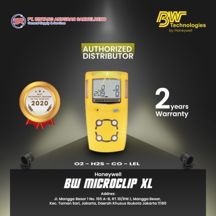 BW Honeywell - Gas Alert MicroClip XL Multi-Gas Detector