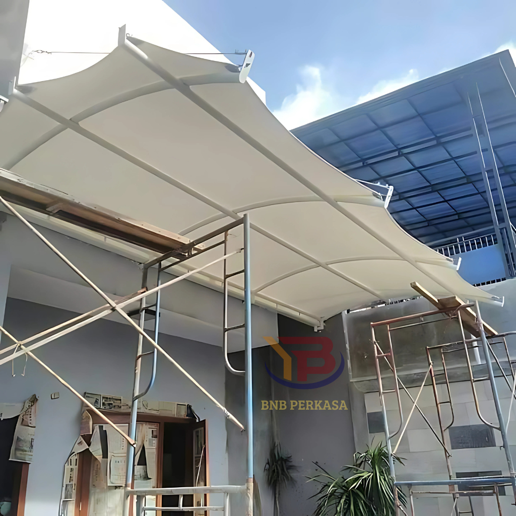 Kanopi Atap Membrane | Besi Hollow Galvanis 3x3