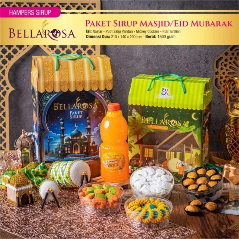 

BELLAROSA PAKET SIRUP EID MUBARAK/MASJID KUE LEBARAN PARSEL HAMPERS IDUL FITRI