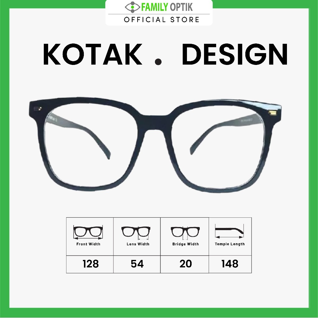 FAMILY OPTIK - KACAMATA HASHTAG BLUERAY PHOTOCROMIC ANTI RADIASI 9018