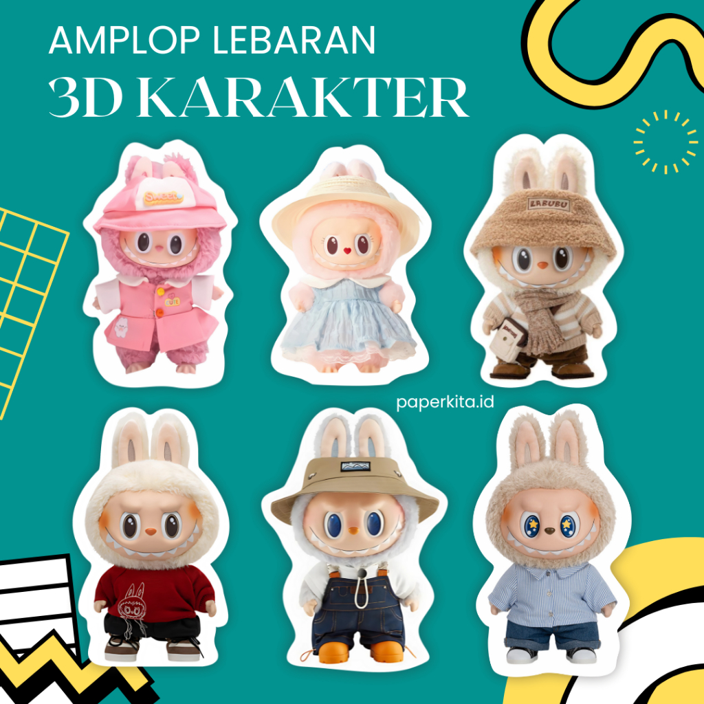 

Amplop Lebaran 3d Karakter Labubu Idul Fitri Imlek 2025 Angpau Kuromi Sanrio Super Hero Gemoy Lucu