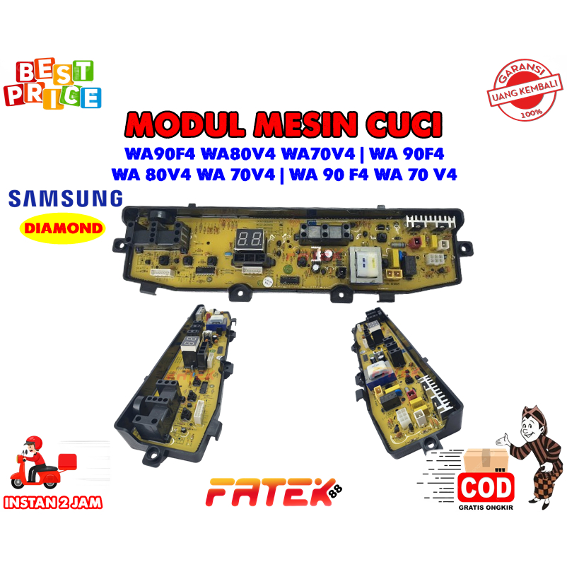 MODUL PCB MESIN CUCI SAMSUNG WA90F4 WA80V4 WA70V4 | WA 90F4 WA 80V4 WA 70V4 | WA 90 F4 WA 70 V4