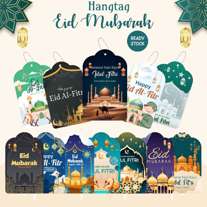 

[GIANTPALACE] 20 PCS HANGTAG IDUL FITRI/ HANG TAG IED MUBARAK / HANG TAG HAMPERS LEBARAN READYSTOCK !!!