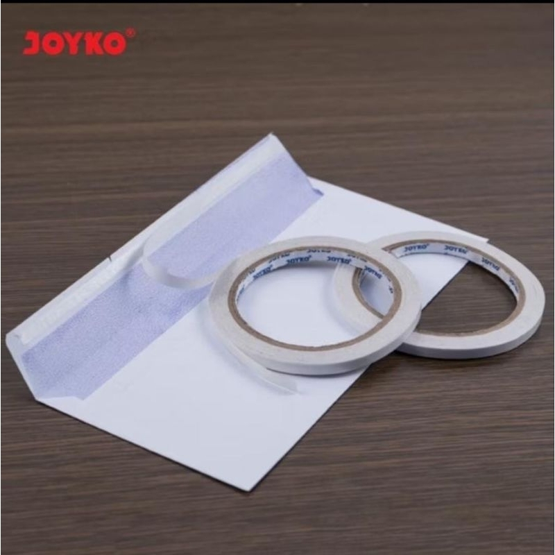 

Double joyko 6mm joyko Sided Tape Perekat 2 Sisi Joyko 6 mm x 15 yard solasi double tape joyko