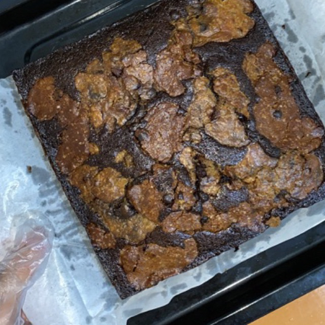 

BROOKIES Brownies cookies coklat kekikinian , lumer, cemilan coklat brownies