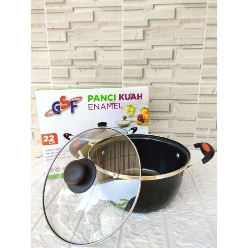 Panci kuah enamel,panci kuwah,panci sayur,panci sop 22cm panci serbaguna