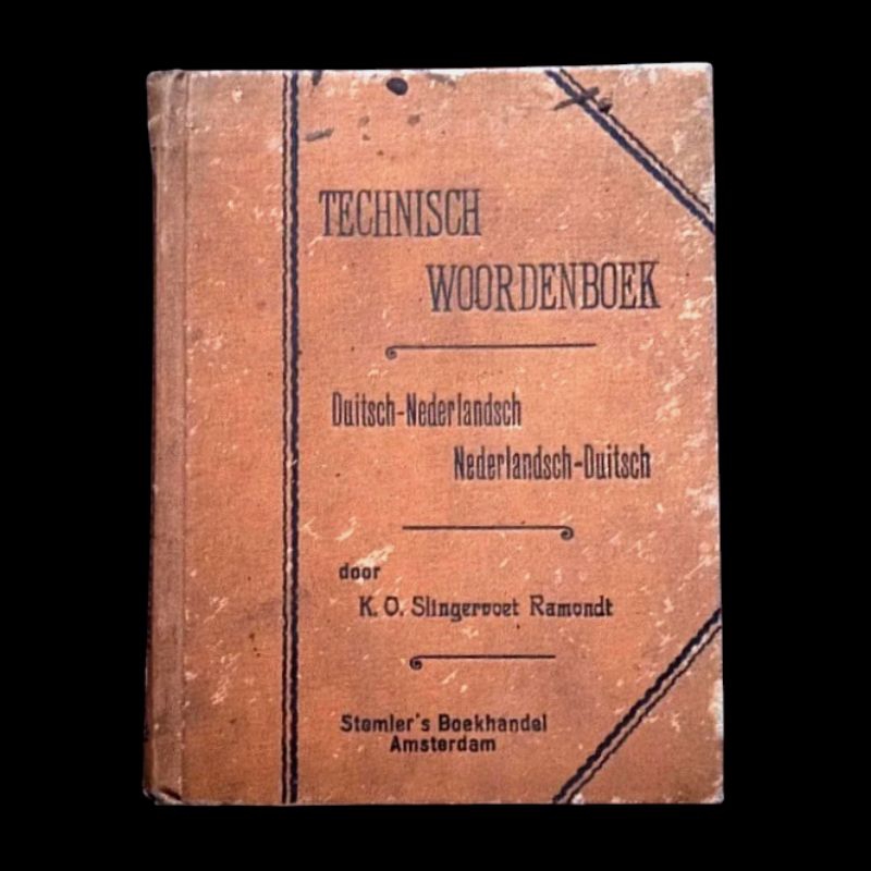 Antik Buku Lama Kamus Saku Kuno TECHNISCH WOORDENBOEK 1899 Kuno