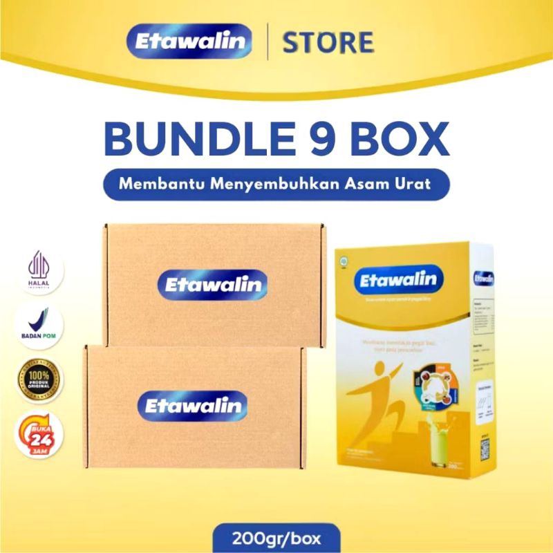 

Susu Etawalin 9 Box Paket Kesehatan Tulang Sendi - Atasi Asam Urat Rematik & Nyeri Badan 200gr
