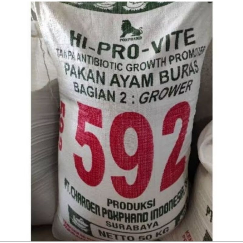 Pakan Ayam 592 Hi Pro Vite Pur Anakan Ayam Bangkok 592 Utuk Ayam Remaja