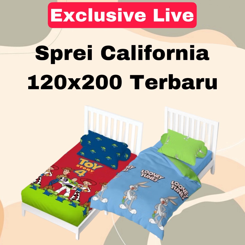 SPREI CALIFORNIA 120x200 TERMURAH