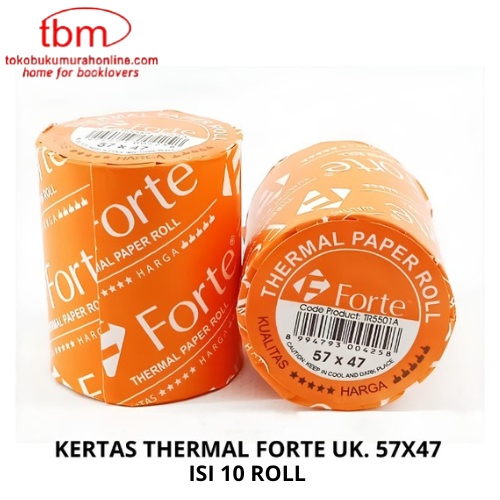 

TBMO Pack 10 Roll Kertas Thermal Struk Kasir 57x47 mm Forte / EDC Printer