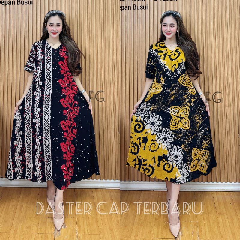 Promo - Daster Twill Rayon Super Premium original terbaru || Daster wanita jumbo kekinian lengan pen