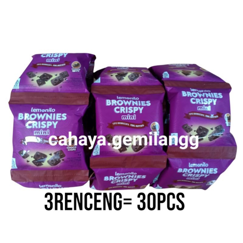 

Lemonilo Brownies Crispy MINI RENCENG (30pcs x 9gr) - Brownies Crispy Chocochips / Brownies Kering Brownis Crispy Brownies Kering Tipis / Brownis Crispy Coklat & Keju / Snack Cemilan Sehat / Cookies Sehat Kue Sehat Camilan Sehat / Kepingan Brownies Coklat