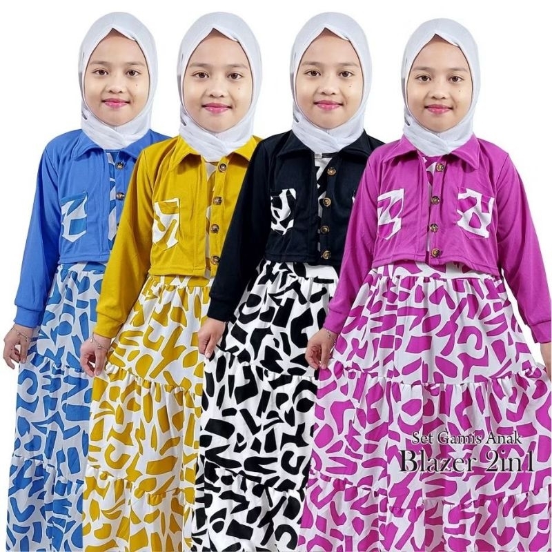 Gamis Anak Blazer 2 in 1