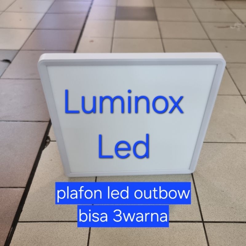 lampu plafon outbow segi led 36w 36watt 40x40cm / panel light kotak led 3warna 36w 36 watt nempel 22