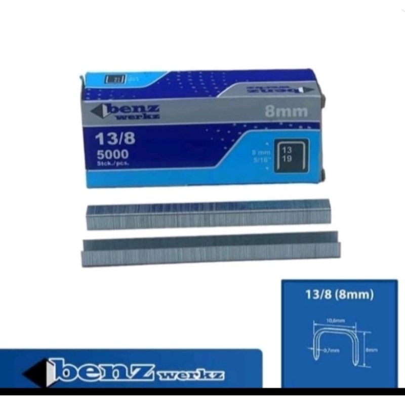

Refill isi Steples Stapler Staples Tembak 8mm 13/8 Benz 5000 pcs original