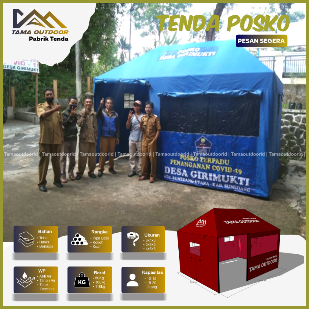 Tenda Kesehatan Posko Siaga Buperta 3X4 - Posko Keamanan Sangga Pasti Promo