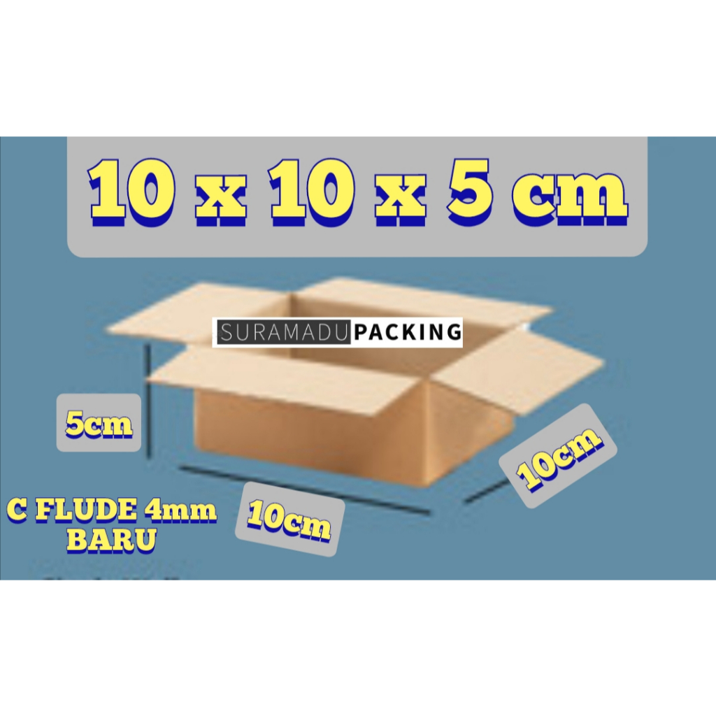 

Kardus box karton packing 10x10x5 cm Packing Polos dan Tebal 4mm C FLUDE BARU