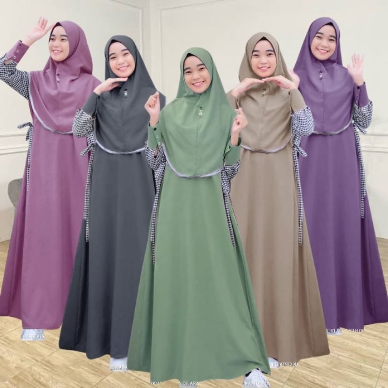 ANYA GAMIS SET JILBAB REMAJA BAHAN KATUN Original by Shofiya