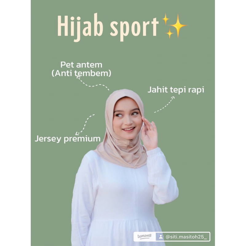 AHSIRA.AHZA | HIJAB SPORT INSTAN BAHAN JERSEY PREMIUM HIJAB WANITA MUSLIM HIJAB MURAH