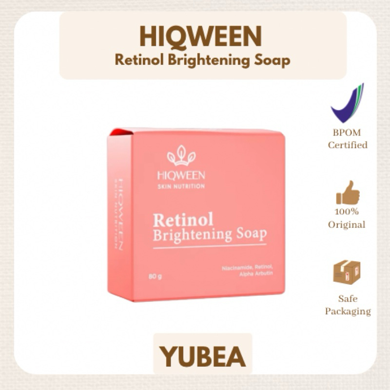 HiQWEEN Retinol Brightening Soap Skin Nutrition Niacamide, Retinal Alpha Arbutin