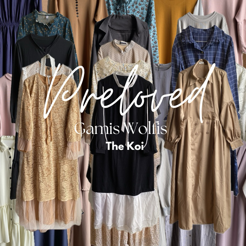 Preloved Gamis bahan Wolfis