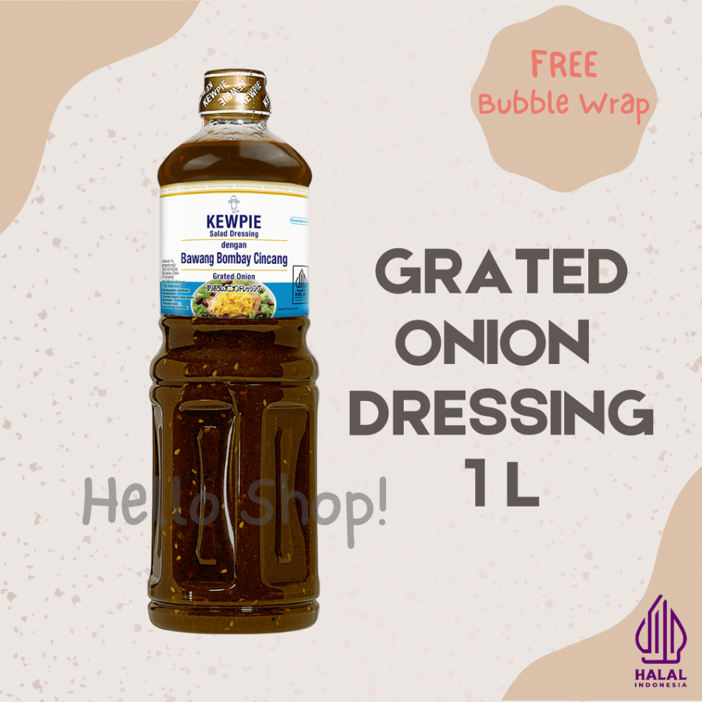 

KEWPIE Salad Dressing dengan Bawang Bombay Cincang / Grated Onion 1 Liter
