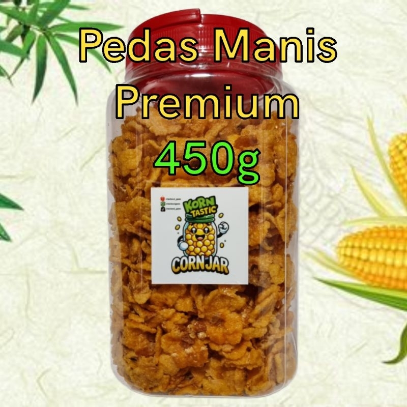 

Cornflake KornTastic - Corn Jar - Emping Jagung Pedas Manis Premium 450g