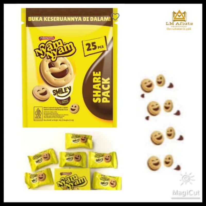 

ARNOTT'S NYAM NYAM SMILEY SHARE PACK 140G ISI 25 PCS