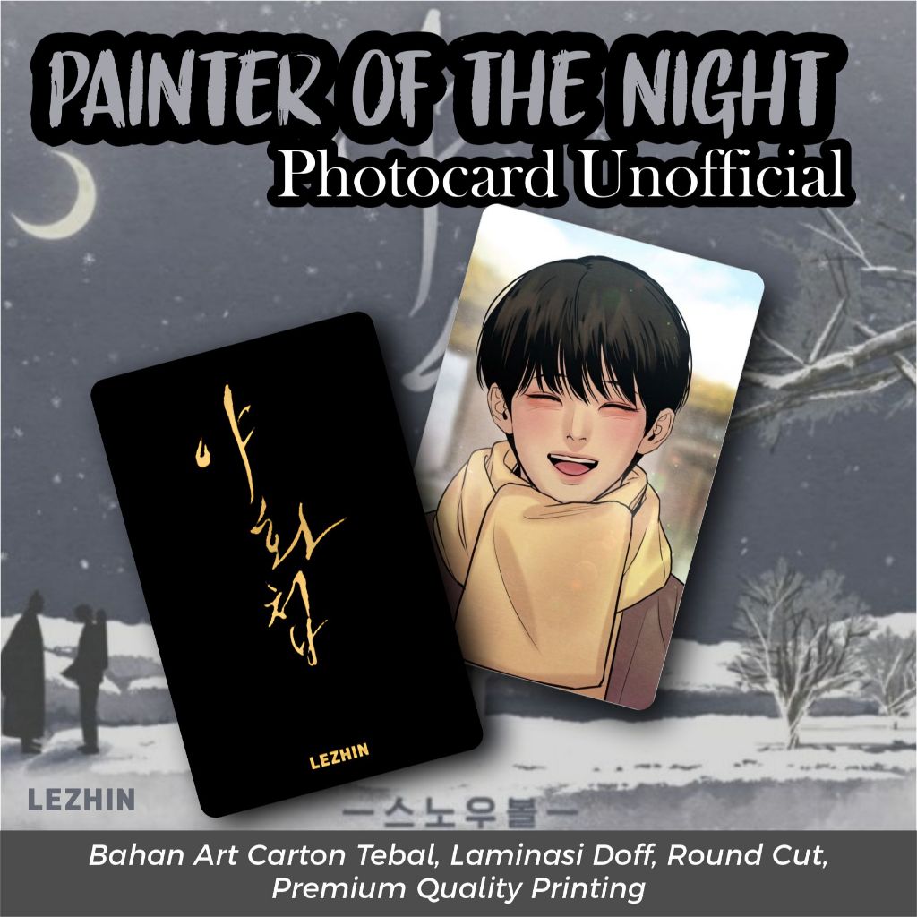 PHOTOCARD MANHWA KOREA PAINTER OF THE NIGHT NAKYUM LEZHIN 25 PCS KARTU FOTO KARAKTER PREMIUM DOFF