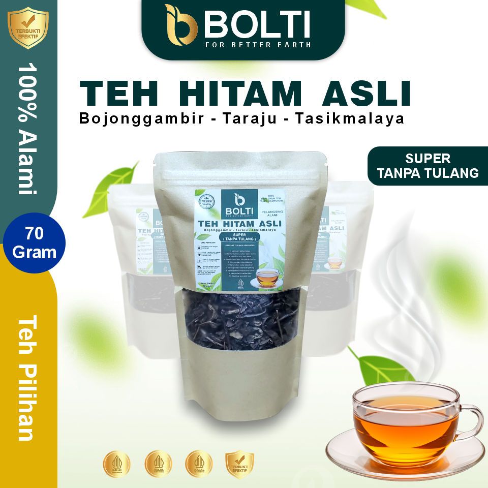 

Teh hitam original premium CAP BOLTI tanpa tulang Black tea asli taraju teh diet pelangsing minuman