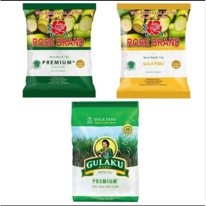 

Gula pasir 1kg gulaku/rose