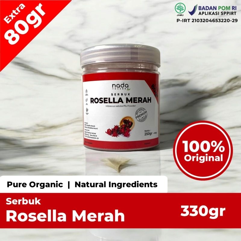 

ROSELLA MERAH Bubuk Serbuk Premium | Herbal Hipertensi & Kolesterol | Hibiscus Sabdariffah Powder | 50gr, 100gr & 250gr