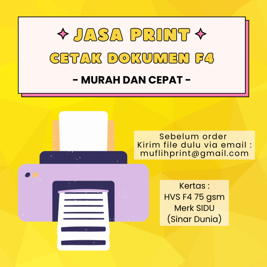 

Jasa Print Dokumen F4