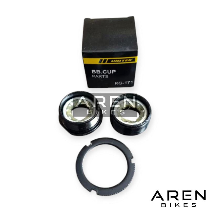 BB CUP UNITED KOM TENGAH SEPEDA MINI LIPAT JENGKI ONTHEL ONTEL FIXIE BALAP MTB GIR CRANK GEAR AS HIT