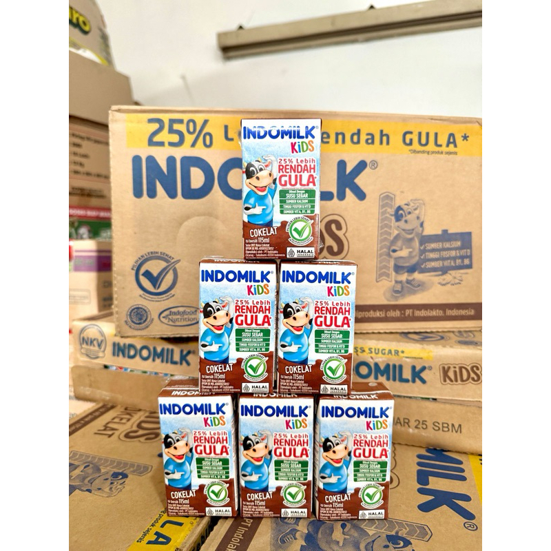 

Indomilk kids less sugar kartonan (isi 40). Exp Maret 2025