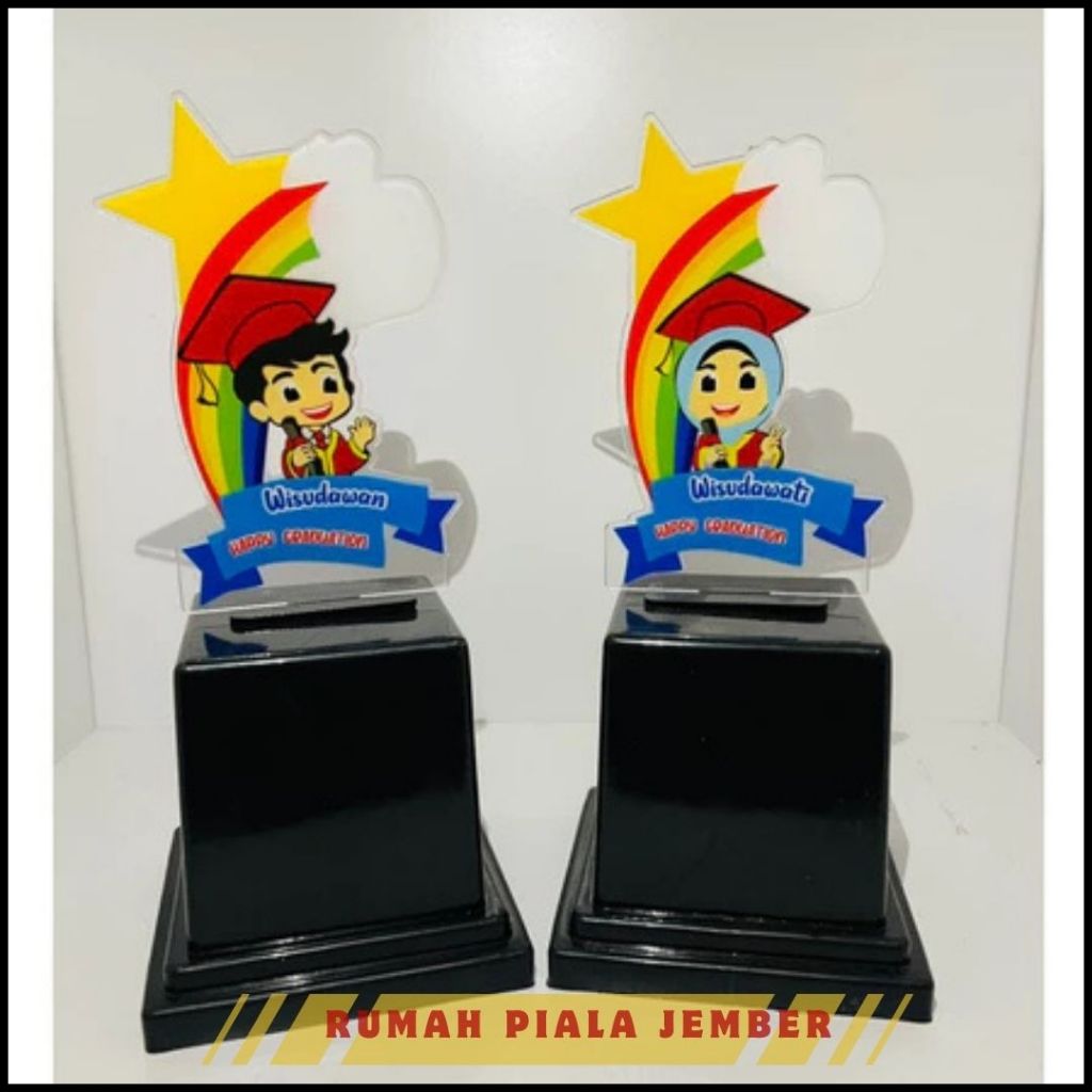 Piala Wisuda TK Piala Wisuda Anak anak Custom Plakat Wisuda Anak