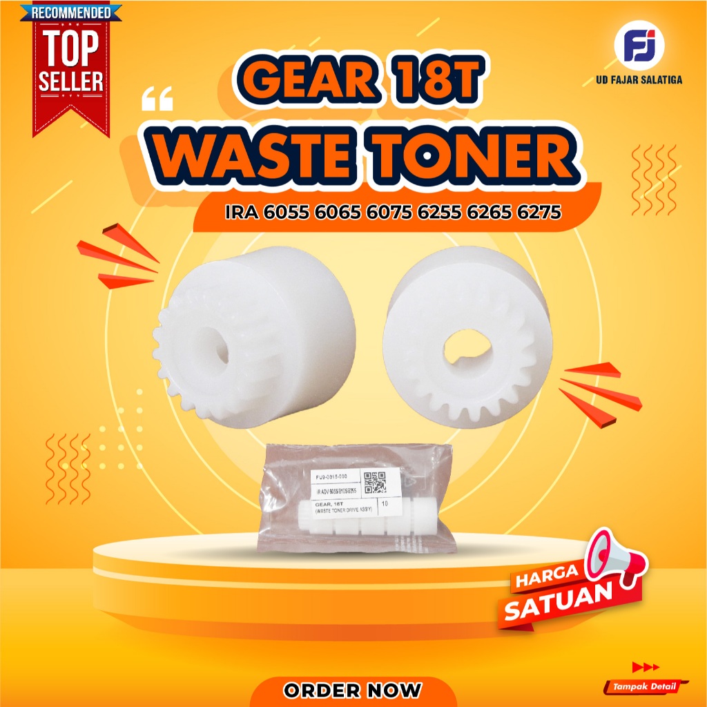 GEAR 18T WASTE TONER iRA 6055 6275 SERIES