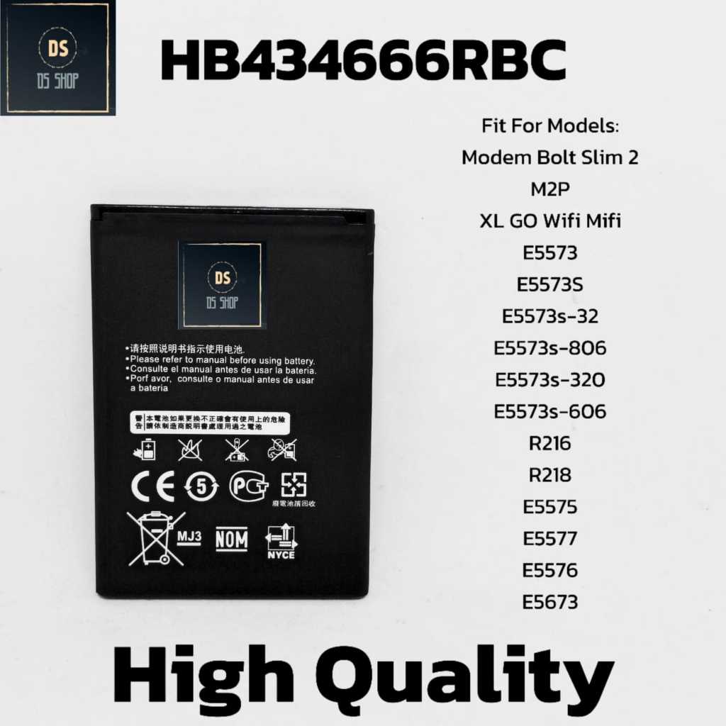 Baterai Modem Smartfren Andromax M2P XL GO E5573 - BOLT SLIM 2 MIFI E5577 Batrai Original Batre HP