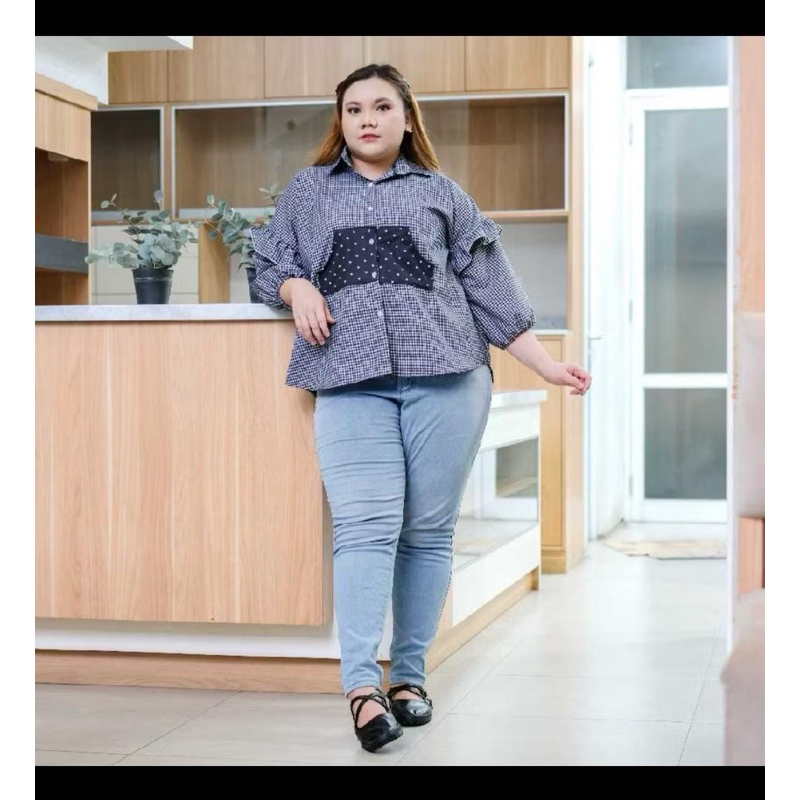Baju wanita/Blouse Wanita Bigsize Jumbo Kekinian LD140