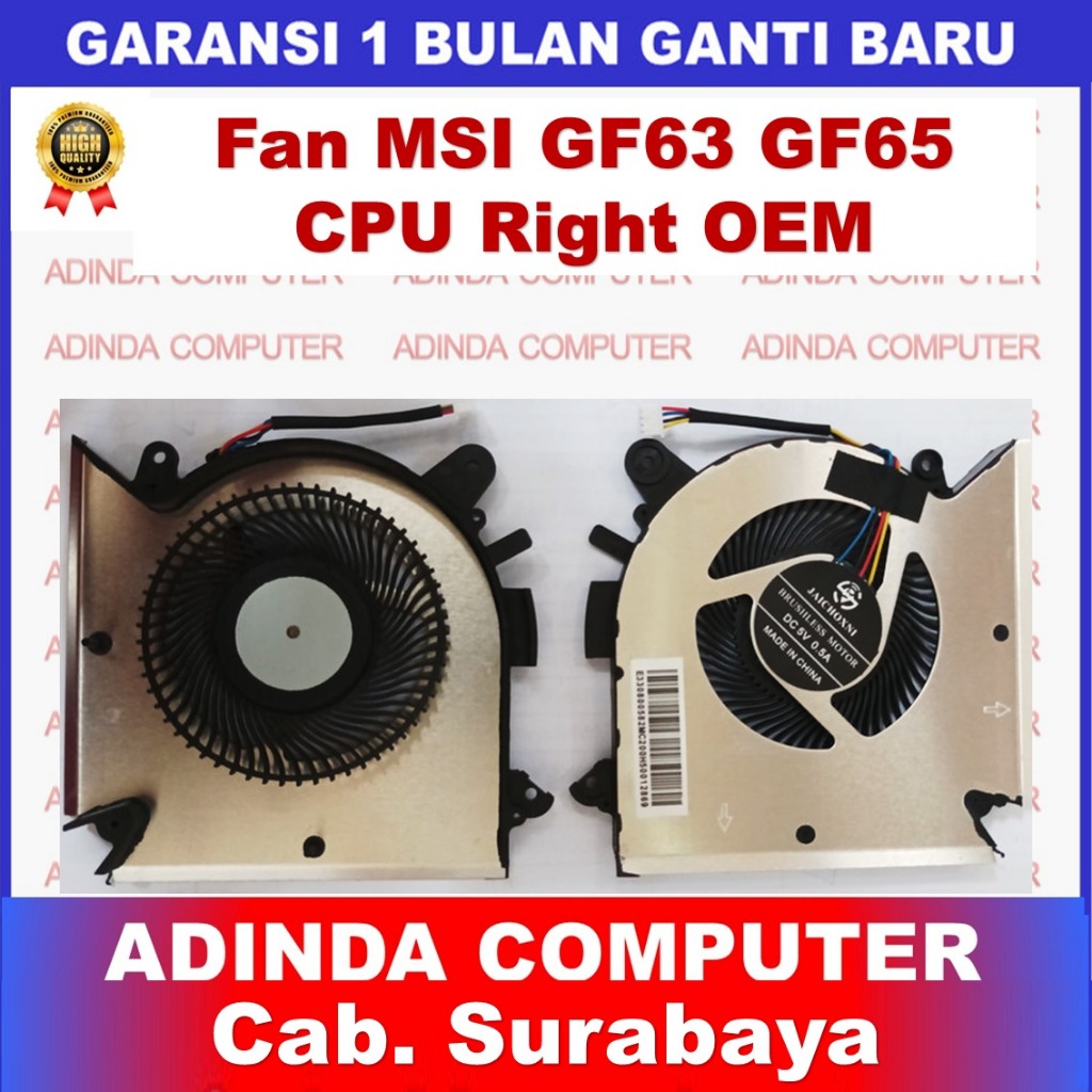 Fan MSI MSI GF63 GF65 9RCX-818 9SC-066 8SC-030 Thin CPU Right OEM