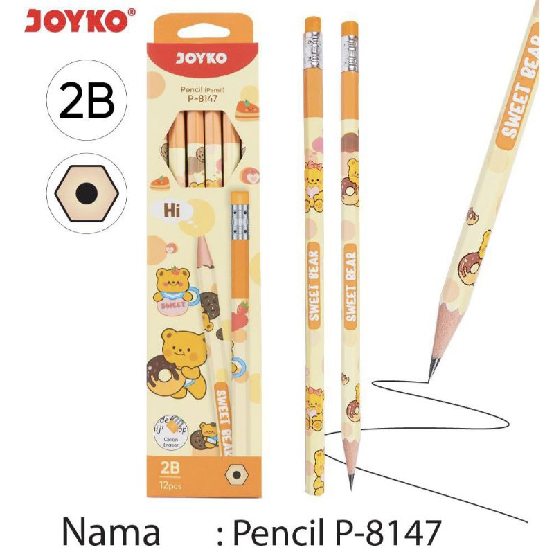 

Pensil serut Joyko 2B P-8147 (1pcs/batang)